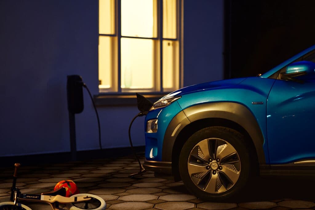 Electric vehicle charging at night